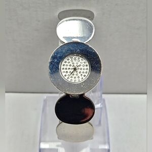 Lorus LR3023 Silver Tone Womens Quartz Watch Disc Bracelet New Battery Vintage